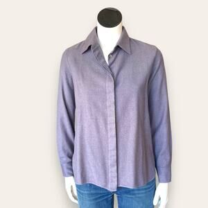 Theory Wool Button up w/ Purple Virgin Wool Size Medium
